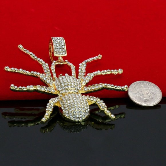 14k Gold Spider 20" Cuban Chain + Pendant